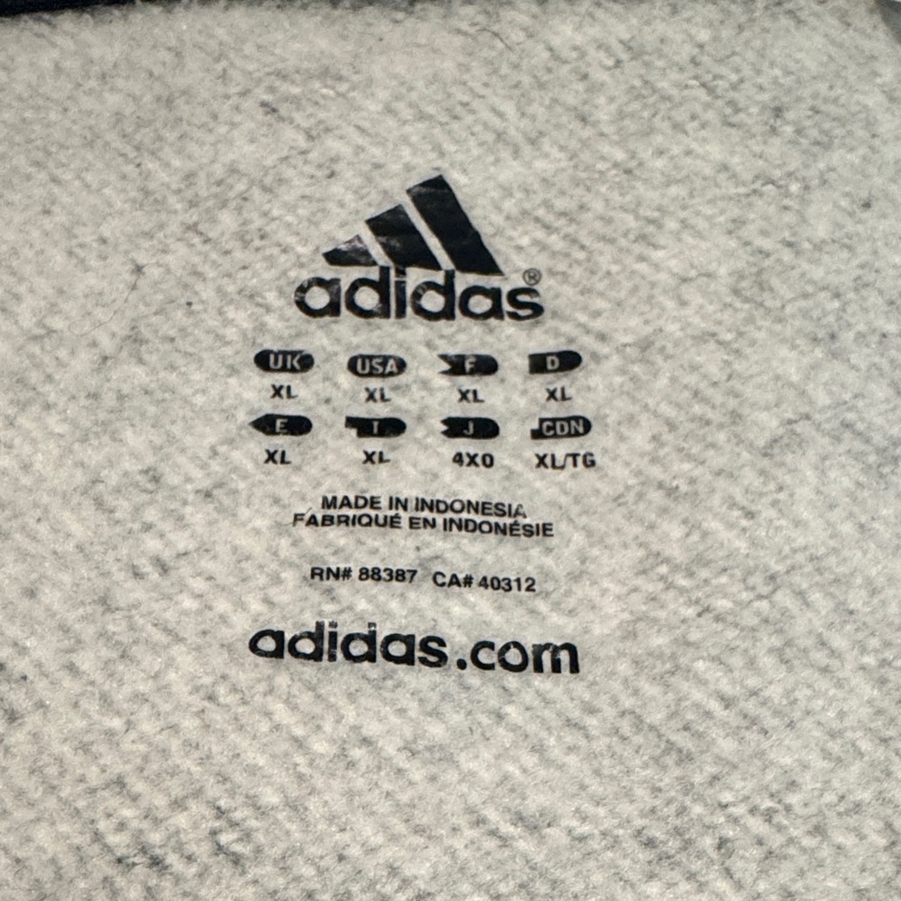 Adidas Men's Dark Gray Zip-Up hoodie size XL - Picture 7 of 9